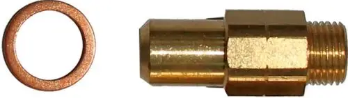 Kupferdichtung und Messinganschluss für Gasinstallationen, geeignet für die Umrüstung von Geräten der Marke Wolf.